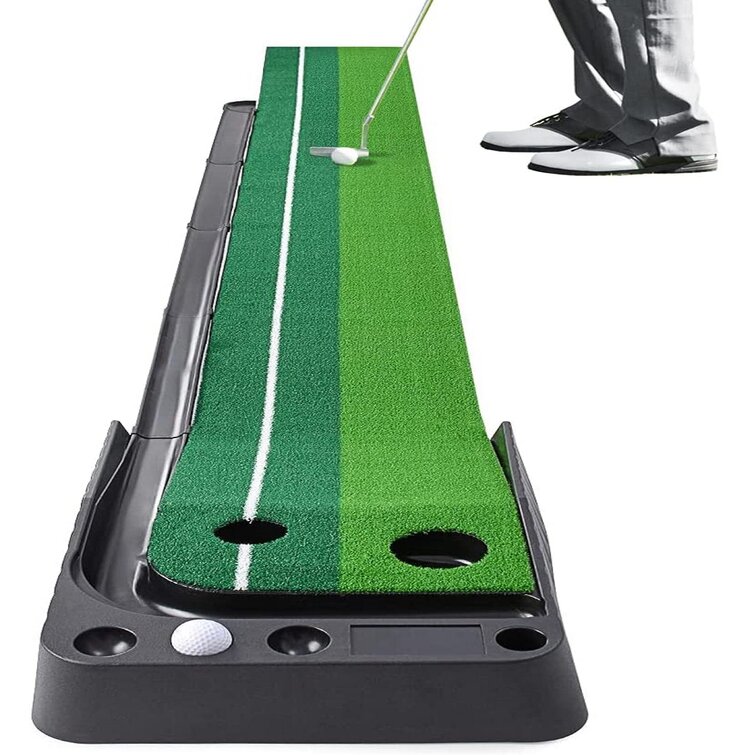 Kuled Golf Putting Green With Ball Return, Portable Golf Putting